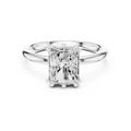 2.05 CT Radiant Cut Diamond Solitaire Engagement Ring with Hidden Halo