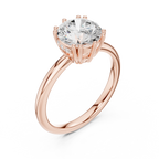 2.04 CT Round Brilliant Diamond Solitaire Engagement Ring with Hidden Halo