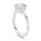 Round Cut Solitaire Engagement Ring with Hidden Diamond Gallery