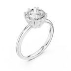 2.04 CT Round Brilliant Diamond Solitaire Engagement Ring with Hidden Halo