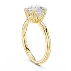 2.04 CT Round Brilliant Diamond Solitaire Engagement Ring with Hidden Halo