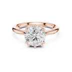 Round Cut Solitaire Engagement Ring with Hidden Diamond Gallery
