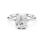 2.04 CT Round Brilliant Diamond Solitaire Engagement Ring with Hidden Halo