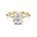 2.04 CT Round Brilliant Diamond Solitaire Engagement Ring with Hidden Halo