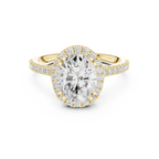 2.48 CT Oval Cut Diamond Halo Pavé Engagement Ring