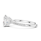 Oval Cut Marquise Accent Diamond Engagement Ring