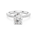 Oval Cut Marquise Accent Diamond Engagement Ring