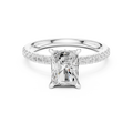 Radiant Cut Marquise Accent Diamond Engagement Ring