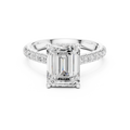 Emerald Cut Hidden Halo Diamond Engagement Ring