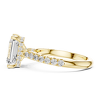 Emerald Cut Hidden Halo Diamond Engagement Ring