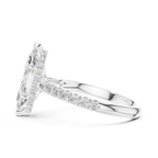 Marquise Cut Hidden Halo Diamond Engagement Ring