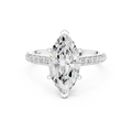 Marquise Cut Hidden Halo Diamond Engagement Ring