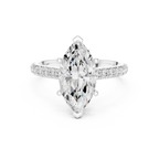3.17 CT Marquise Cut Diamond Hidden Halo Pavé Engagement Ring