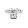 3.15 CT Radiant Cut Diamond Hidden Halo Pavé Engagement Ring