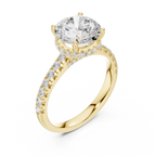 Round Brilliant Hidden Halo Diamond Engagement Ring