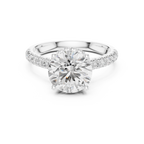 Round Brilliant Hidden Halo Diamond Engagement Ring
