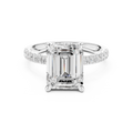 Emerald Cut Hidden Halo Diamond Engagement Ring