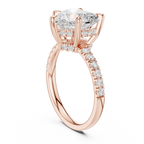 Heart Cut Hidden Halo Diamond Engagement Ring