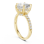 4.53 CT Heart Cut Hidden Halo Pavé Diamond Engagement Ring