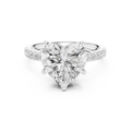 Heart Cut Hidden Halo Diamond Engagement Ring