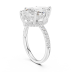 Marquise Cut Hidden Halo Diamond Engagement Ring