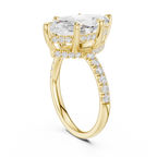 Marquise Cut Hidden Halo Diamond Engagement Ring