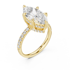 Marquise Cut Hidden Halo Diamond Engagement Ring