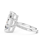 4.62 CT Marquise Cut Hidden Halo Pavé Diamond Engagement Ring