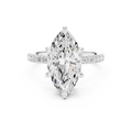 Marquise Cut Hidden Halo Diamond Engagement Ring
