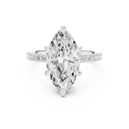 Marquise Cut Hidden Halo Diamond Engagement Ring
