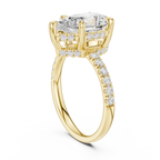 Pear Cut Hidden Halo Diamond Engagement Ring