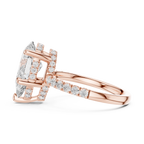 4.58 CT Pear Cut Diamond Hidden Halo Pavé Engagement Ring