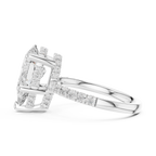 Pear Cut Hidden Halo Diamond Engagement Ring