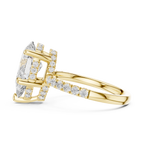 4.58 CT Pear Cut Diamond Hidden Halo Pavé Engagement Ring