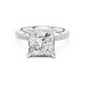 Princess Cut Hidden Halo Diamond Engagement Ring