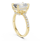 4.57 CT Radiant Cut Diamond Hidden Halo Pavé Engagement Ring