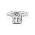 4.57 CT Radiant Cut Diamond Hidden Halo Pavé Engagement Ring