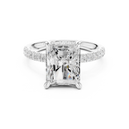 4.57 CT Radiant Cut Diamond Hidden Halo Pavé Engagement Ring