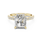 4.57 CT Radiant Cut Diamond Hidden Halo Pavé Engagement Ring