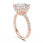 Round Brilliant Hidden Halo Diamond Engagement Ring
