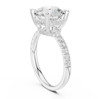 4.54 CT Round Brilliant Diamond Hidden Halo Pavé Engagement Ring