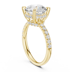 Round Brilliant Hidden Halo Diamond Engagement Ring