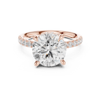 4.54 CT Round Brilliant Diamond Hidden Halo Pavé Engagement Ring