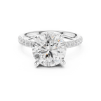 4.54 CT Round Brilliant Diamond Hidden Halo Pavé Engagement Ring