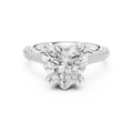 Heart Cut Hidden Halo Double Pavé Diamond Engagement Ring