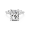 4.56 CT Radiant Cut Double Pavé Diamond Engagement Ring