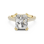 Radiant Cut Diamond Hidden Halo Pavé Engagement Ring