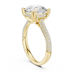 Round Brilliant Diamond Hidden Halo Pavé Engagement Ring