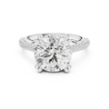 Round Brilliant Diamond Hidden Halo Pavé Engagement Ring
