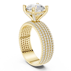 4.26 CT Round Brilliant Multi-Row Diamond Statement Ring